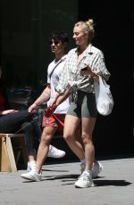 SOPHIE TURNER and Joe Jonas Out with Their Dogs in New York 05/18/2019