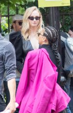 SOPHIE TURNER, JESSICA CHASTAIN and ALEXANDRA SHIPP Board a Red Bus in London 05/24/2019