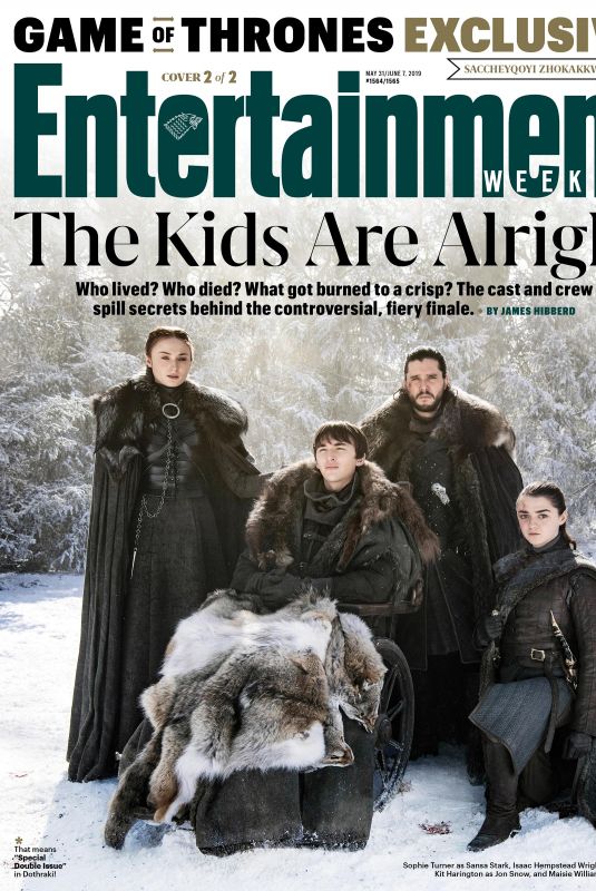 SOPHIE TURNER, MAISIE WILLIAMS and EMILIA CLARKE in Entertainment Weekly 05/31/2019