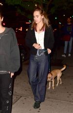 SUKI WATERHOUSE Out with Her Dog in New York 05/03/2019