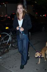 SUKI WATERHOUSE Out with Her Dog in New York 05/03/2019