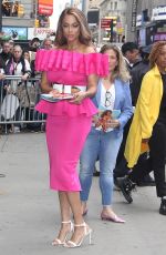 TYRA BANKS Arrives at Good Morning America in New York 05/08/2019