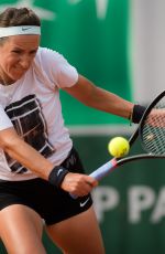 VICTORIA AZARENKA Practises at Roland Garros French Open Tournament in Paris 05/22/2019