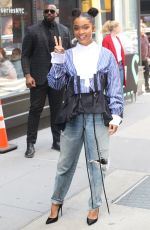 YARA SHAHIDI Arrives at AOL Build Series in New York 05/16/2019