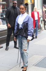 YARA SHAHIDI Arrives at AOL Build Series in New York 05/16/2019