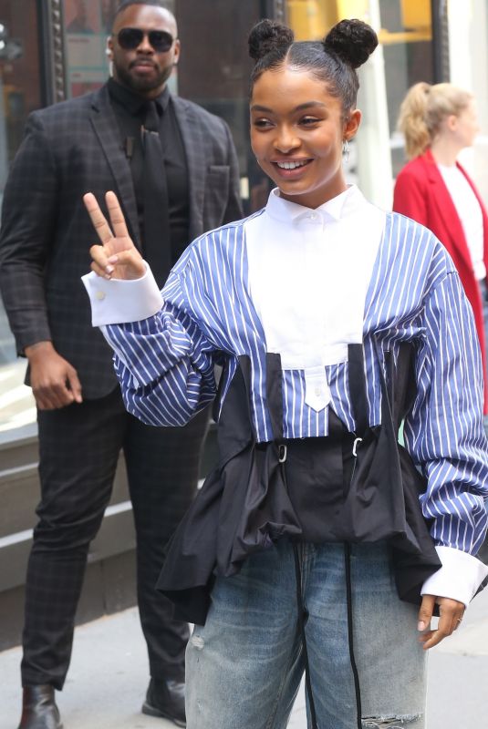 YARA SHAHIDI Arrives at AOL Build Series in New York 05/16/2019