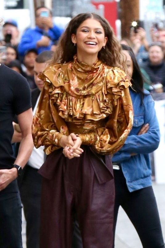 ZENDAYA COLEMAN Arrives at Jimmy Kimmel Live! 05/09/2019