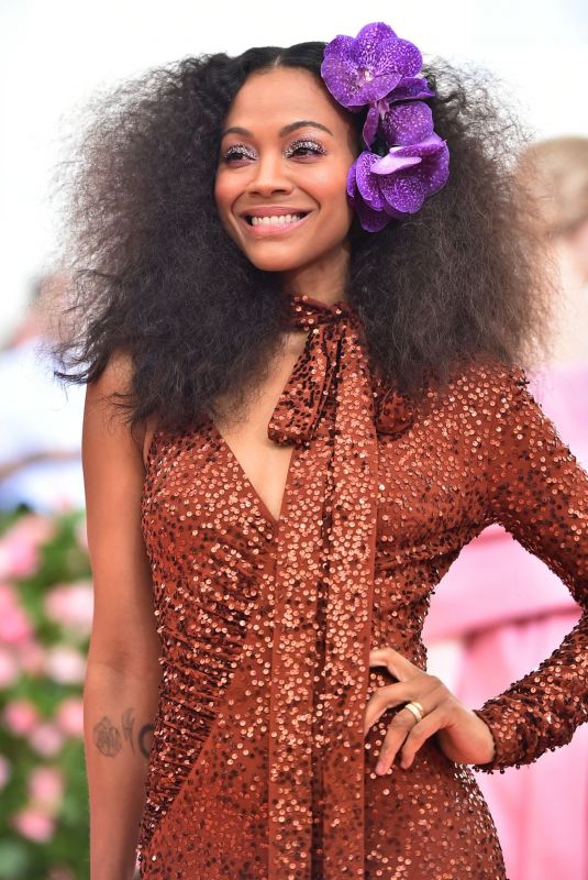 ZOE SALDANA at 2019 MET Gala in New York 05/06/2019
