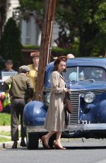 ZOEKAZAN on the Set of The Plot Against America in New Jersey 05/06/2019