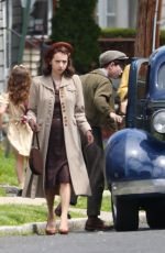 ZOEKAZAN on the Set of The Plot Against America in New Jersey 05/06/2019