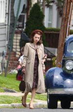 ZOEKAZAN on the Set of The Plot Against America in New Jersey 05/06/2019