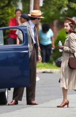 ZOEKAZAN on the Set of The Plot Against America in New Jersey 05/06/2019