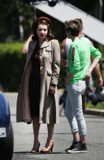 ZOEKAZAN on the Set of The Plot Against America in New Jersey 05/06/2019