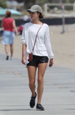 ALESSANDRA AMBROSIO Out on the Beach in Santa Monica 06/02/2019