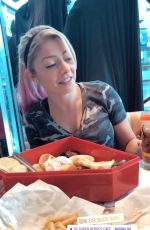 ALEXA BLISS at DC Super Heroes Cafe at Marina Bay - Instagram Pictures