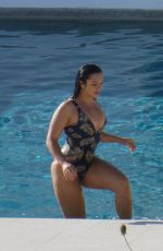 ALEXANDRA CANE in Swimsuit at a Pool in Mykonos 06/08/2019