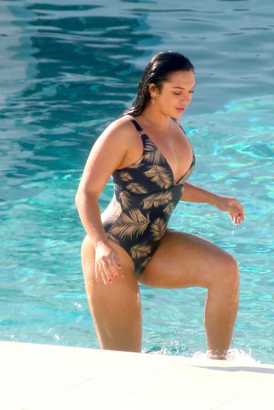 ALEXANDRA CANE in Swimsuit at a Pool in Mykonos 06/08/2019