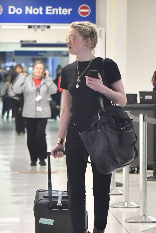AMBER HEARD at LAX Airport in Los Angeles 06/01/2019