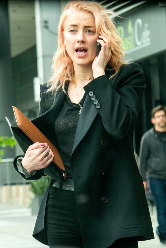 AMBER HEARD Leaves a Meeting in Los Angeles 06/17/2019