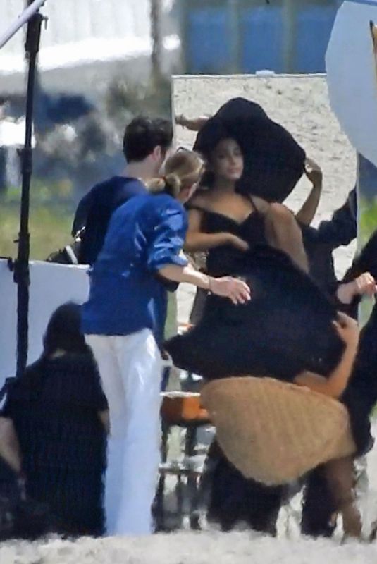 ARIANA GRANDE on the Set of a Photoshoot at a Beach in Boca Raton 06/04/2019