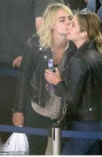 ASHLEY BANSON and CARA DELEVINGNE at JFK Airport in New York 06/18/2019
