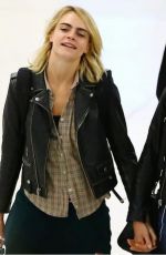ASHLEY BANSON and CARA DELEVINGNE at JFK Airport in New York 06/18/2019