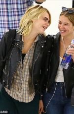 ASHLEY BANSON and CARA DELEVINGNE at JFK Airport in New York 06/18/2019