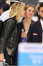 ASHLEY BANSON and CARA DELEVINGNE at JFK Airport in New York 06/18/2019