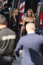 ASHLEY BENSON and CARA DELEVINGNE Arrives at Zoe Kravitz and Karl Glusman Wedding in Paris 06/29/2019