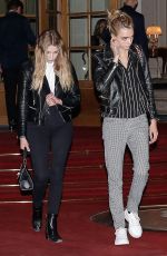 ASHLEY BENSON and CARA DELEVINGNE Leaves Ritz Hotel in Paris 06/20/2019