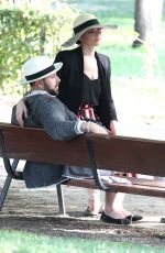 ASHLEY GREENE and Paul Khoury at El Retiro Park in Madrid 06/19/2019