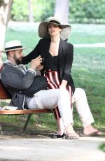 ASHLEY GREENE and Paul Khoury at El Retiro Park in Madrid 06/19/2019