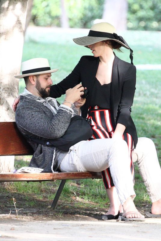 ASHLEY GREENE and Paul Khoury at El Retiro Park in Madrid 06/19/2019