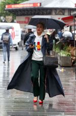 ASHLEY ROBERTS Arrives at Global Radio Studios in London 06/10/2019