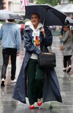 ASHLEY ROBERTS Arrives at Global Radio Studios in London 06/10/2019