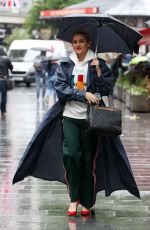 ASHLEY ROBERTS Arrives at Global Radio Studios in London 06/10/2019