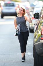 ASHLEY TISDALE Leaves a Gym in Studio City 06/10/2019