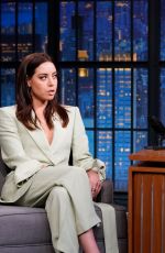 AUBREY PLAZA at Late Night with Seth Meyers 06/20/2019
