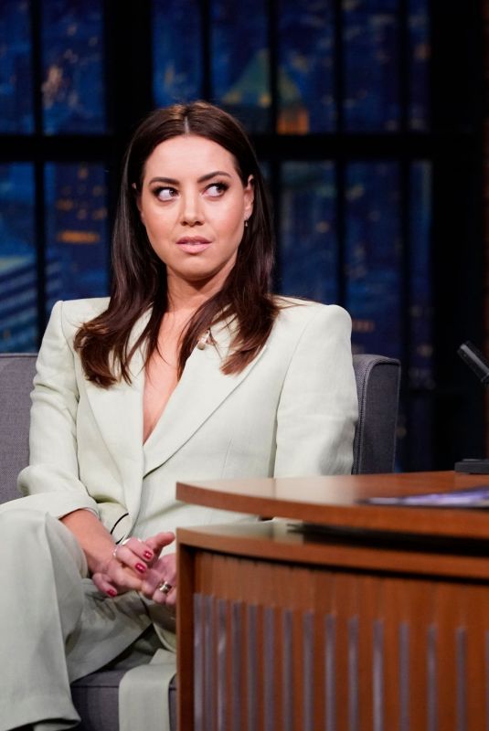 AUBREY PLAZA at Late Night with Seth Meyers 06/20/2019