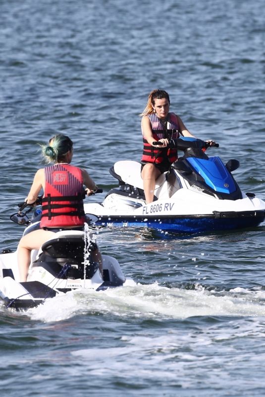 BELLA and DANI THORNE on Riding a Jet Skis in Miami 06/21/2019