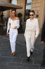 BELLA and GIGI HADID Out for Diiner in Florence 06/12/2019