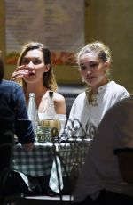 BELLA and GIGI HADID Out for Diiner in Florence 06/12/2019