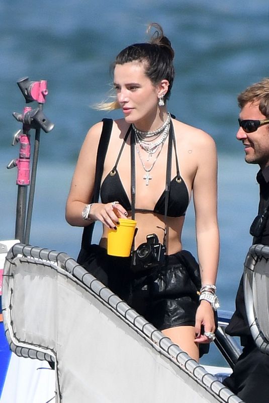 BELLA THORNE in Bikini Top Out in Miami Beach 06/21/2019