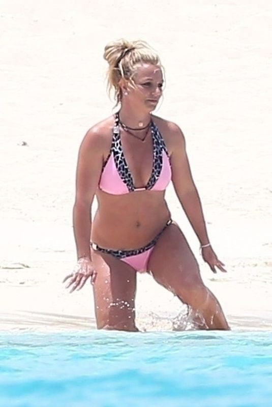 BRITNEY SPEARS in Bikini at a Beach in Turks and Caicos 06/23/2019