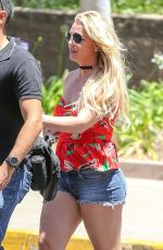 BRITNEY SPEARS in Denim Shorts Out in Thousand Oaks 06/28/2019