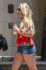 BRITNEY SPEARS in Denim Shorts Out in Thousand Oaks 06/28/2019