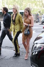 CARA DELEVINGNE and ASHLEY BENSON at Laperouse Restaurant in Paris 06/28/2019