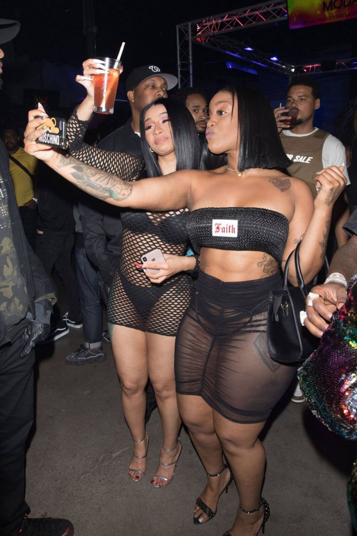 CARDI B at Arcade Theme Birthday Party in Los Angeles 06/19/2019.