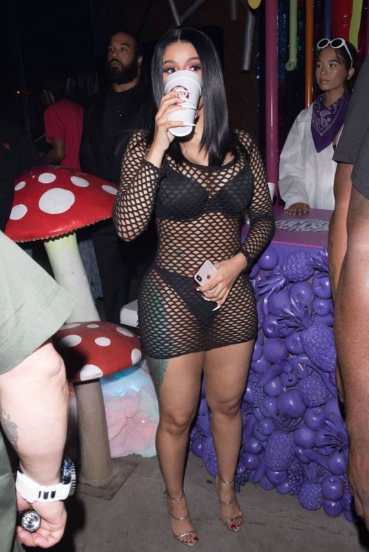 CARDI B at Arcade Theme Birthday Party in Los Angeles 06/19/2019