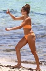 CATHY HUMMELS in Bikini on the Beach in Miami 06/13/2019
